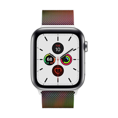 Crong Milano Plienas - Nerūdijančio plieno apyrankė, skirta Apple Watch 38/40/41/42 mm (Iridescent)