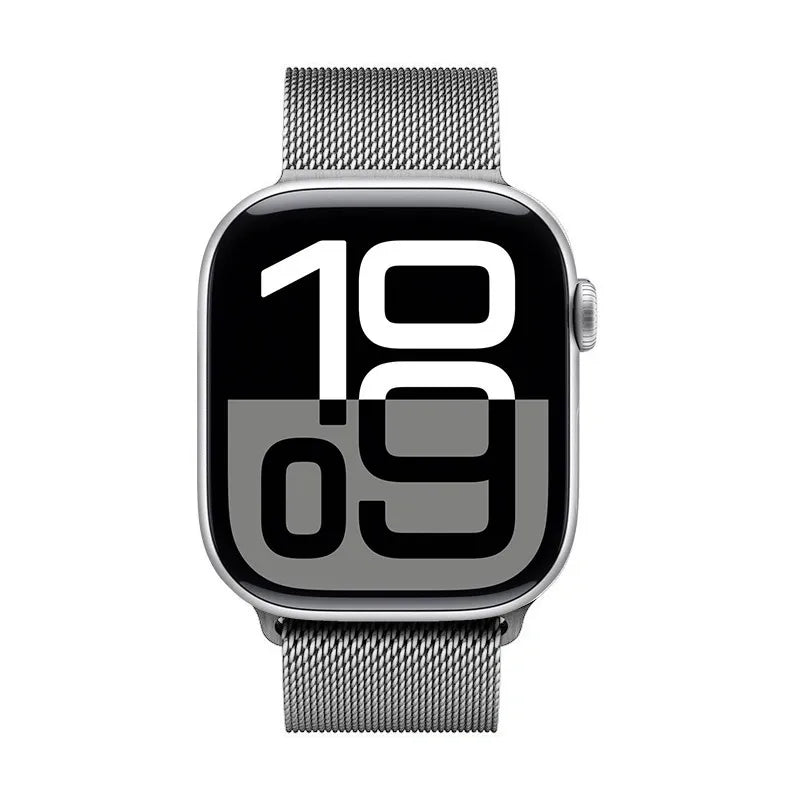 Crong Milano Plienas - Nerūdijančio plieno dirželis, skirtas Apple Watch 38/40/41/42 mm (sidabrinis)