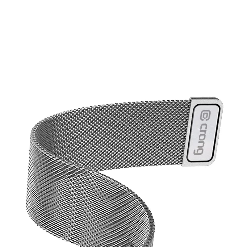 Crong Milano Plienas - Nerūdijančio plieno dirželis, skirtas Apple Watch 38/40/41/42 mm (sidabrinis)