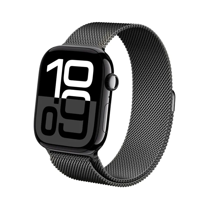 Crong Milano Steel – Nerūdijančio plieno apyrankė „Apple Watch“ 38/40/41/42 mm (Grafitinė)