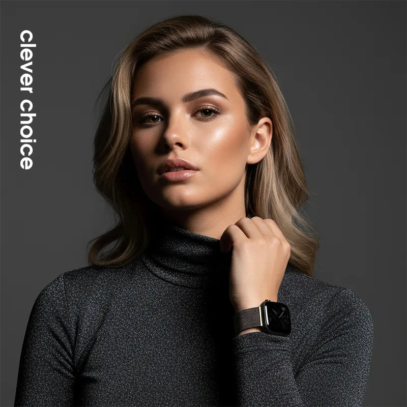 Crong Milano Steel – Nerūdijančio plieno apyrankė „Apple Watch“ 38/40/41/42 mm (Grafitinė)