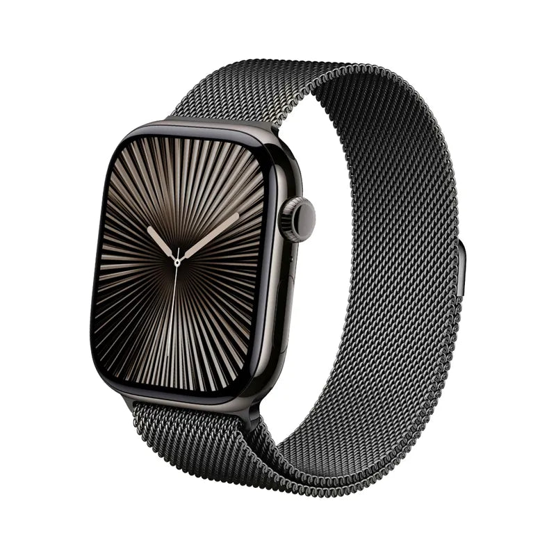 Crong Milano Steel – Nerūdijančio plieno apyrankė „Apple Watch“ 38/40/41/42 mm (Grafitinė)