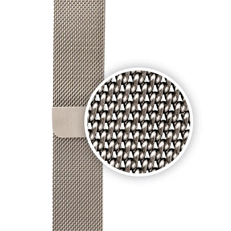 Crong Milano Steel – Nerūdijančio plieno apyrankė Apple Watch 38/40/41/42 mm (šampano)