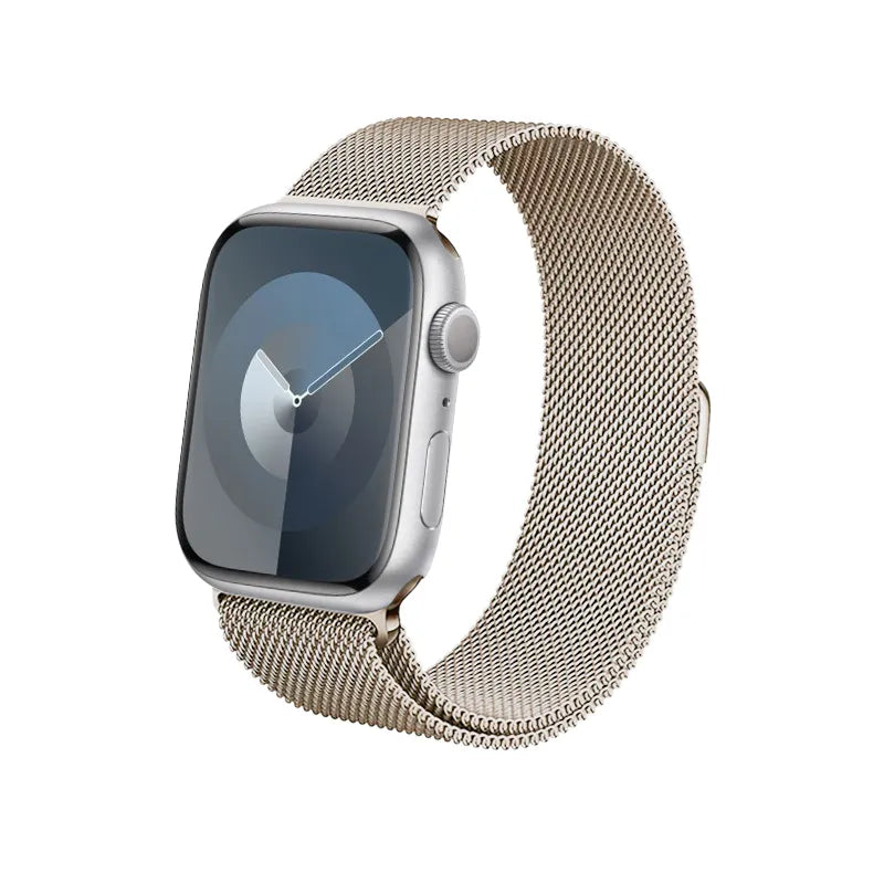 Crong Milano Steel – Nerūdijančio plieno apyrankė Apple Watch 38/40/41/42 mm (šampano)