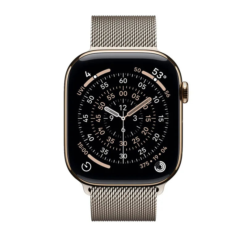 Crong Milano Steel – Nerūdijančio plieno apyrankė Apple Watch 38/40/41/42 mm (šampano)