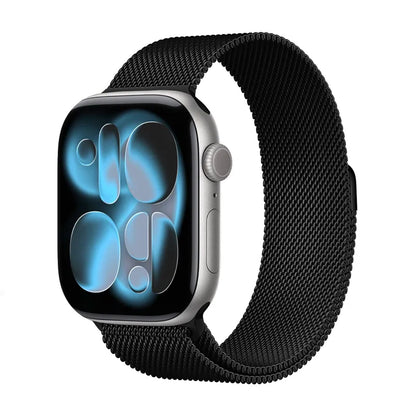 Crong Milano Steel - Nerūdijančio plieno apyrankė Apple Watch 44/45/46/49 mm (juoda)
