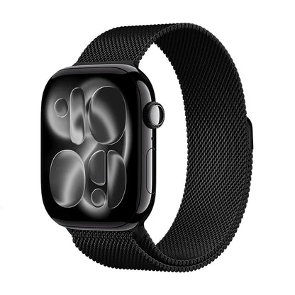 Crong Milano Steel - Nerūdijančio plieno apyrankė Apple Watch 44/45/46/49 mm (juoda)