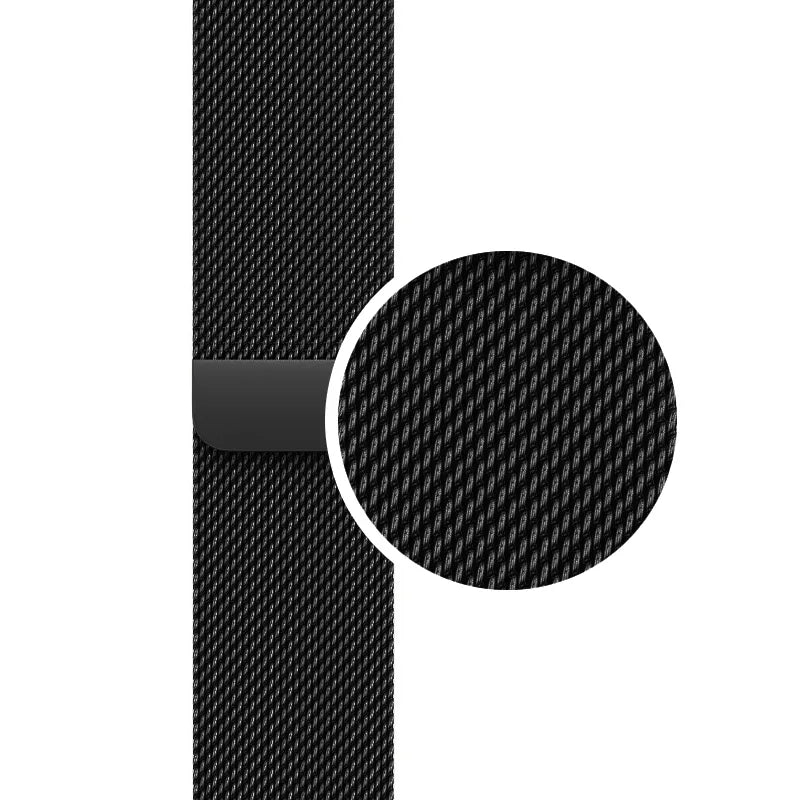 Crong Milano Steel - Nerūdijančio plieno apyrankė Apple Watch 44/45/46/49 mm (juoda)