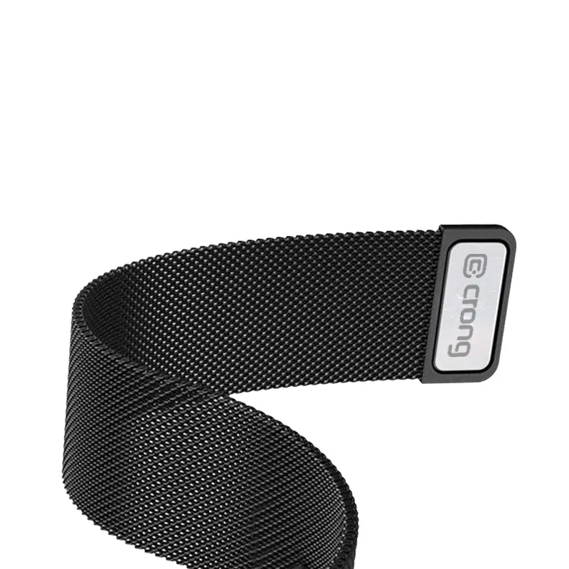 Crong Milano Steel - Nerūdijančio plieno apyrankė, skirta Apple Watch 38/40/41/42 mm (juoda)