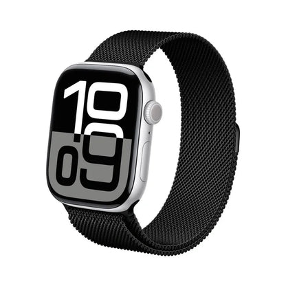 Crong Milano Steel - Nerūdijančio plieno apyrankė, skirta Apple Watch 38/40/41/42 mm (juoda)