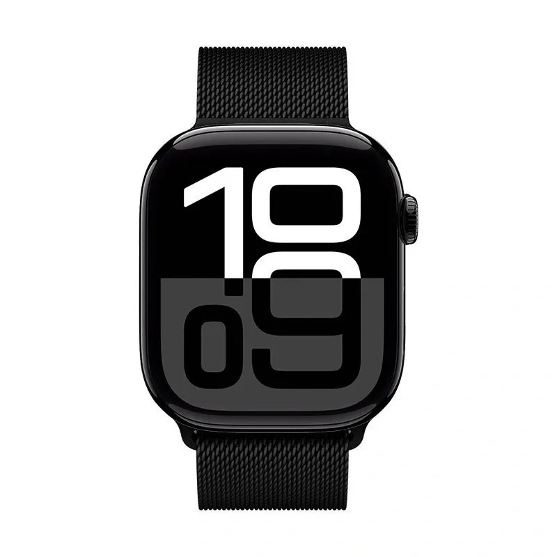 Crong Milano Steel - Nerūdijančio plieno apyrankė, skirta Apple Watch 38/40/41/42 mm (juoda)