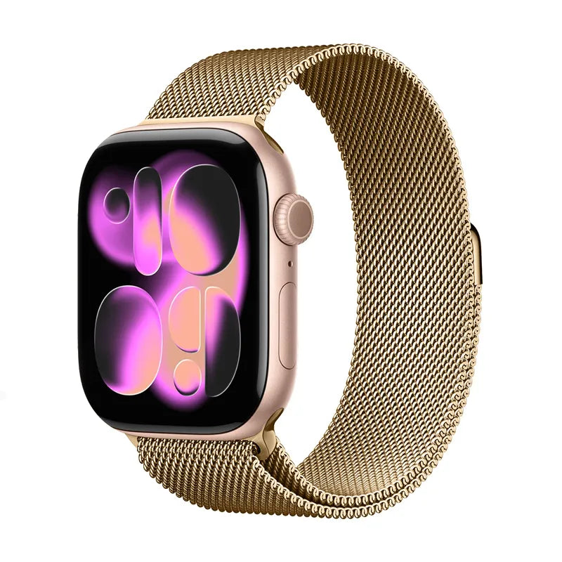 Crong Milano Steel - Nerūdijančio plieno apyrankė, skirta Apple Watch 38/40/41/42 mm (Rožinis auksas)