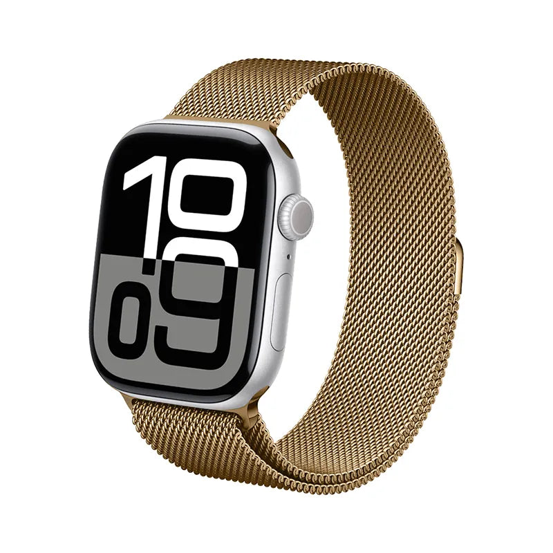 Crong Milano Steel - nerūdijančio plieno dirželis „Apple Watch“ 44/45/46/49 mm (rožinis auksas)