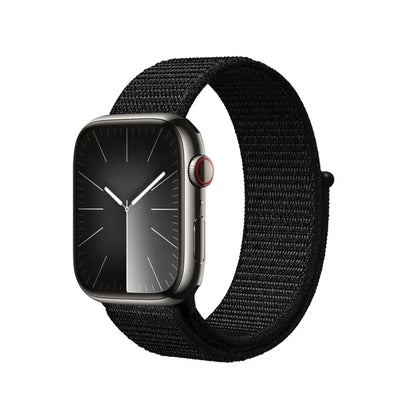 Crong Nailono refleksinė juosta, skirta Apple Watch 38/40/41/42 mm (juoda)