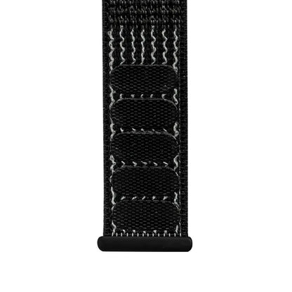 Crong Nailono refleksinė juosta, skirta Apple Watch 38/40/41/42 mm (juoda)