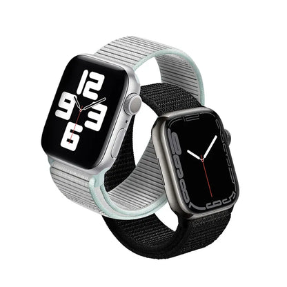 Crong Nailono "Reflex" sportinis dirželis, skirtas Apple Watch 44/45/46/49 mm (juodas)