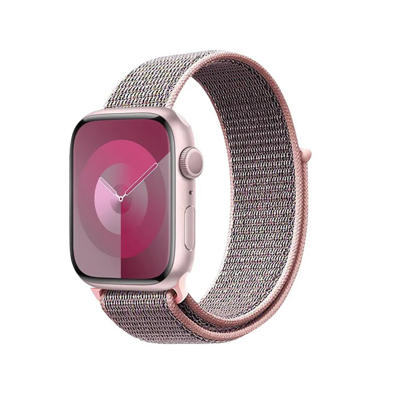 Crong Nailono sportinė apyrankė Apple Watch 38/40/41/42 mm (šviesiai rožinė)