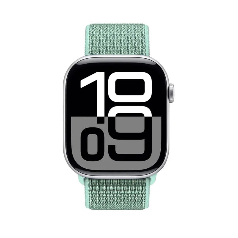 Crong Nailono sportinė apyrankė, skirta Apple Watch 38/40/41/42 mm (Atlantinis žalias)