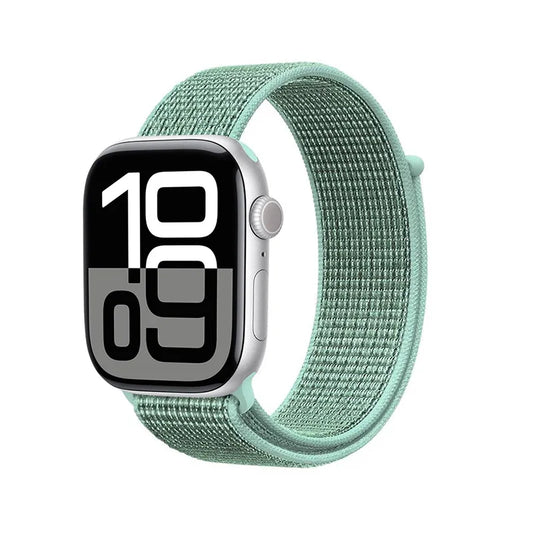 Crong Nailono sportinė apyrankė, skirta Apple Watch 38/40/41/42 mm (Atlantinis žalias)