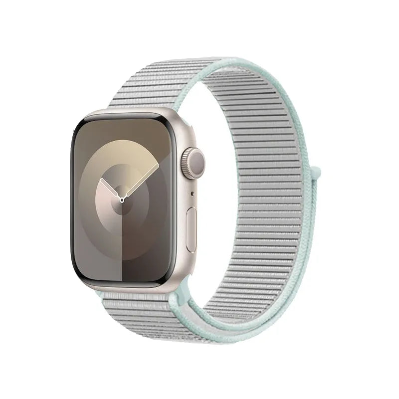 Crong Nailono sportinė apyrankė, skirta Apple Watch 38/40/41/42 mm (Pastelinė pilka)