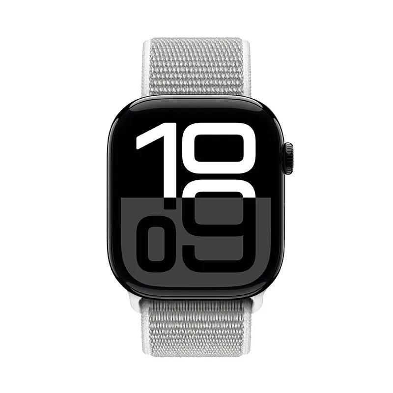 Crong Nailono sportinė apyrankė, skirta Apple Watch 44/45/46/49 mm (sidabriškai pilka)