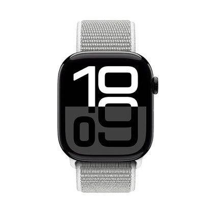 Crong Nailono sportinė apyrankė, skirta Apple Watch 44/45/46/49 mm (sidabriškai pilka)
