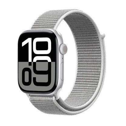 Crong Nailono sportinė apyrankė, skirta Apple Watch 44/45/46/49 mm (sidabriškai pilka)