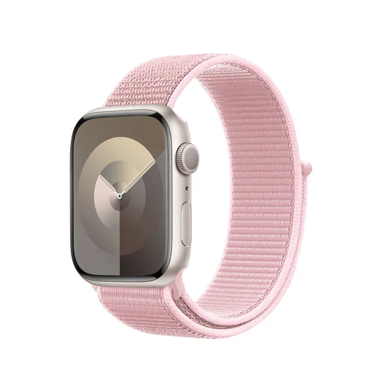 Crong Nailono – Sportinis dirželis, skirtas Apple Watch 38/40/41/42 mm (miltelių rožinės spalvos)
