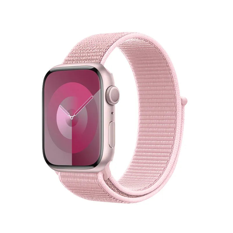 Crong Nailono – Sportinis dirželis, skirtas Apple Watch 38/40/41/42 mm (miltelių rožinės spalvos)