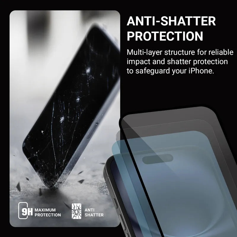 Crong Nano Glass – Atsparus smūgiams hibridinis stiklas iPhone 16 / iPhone 15