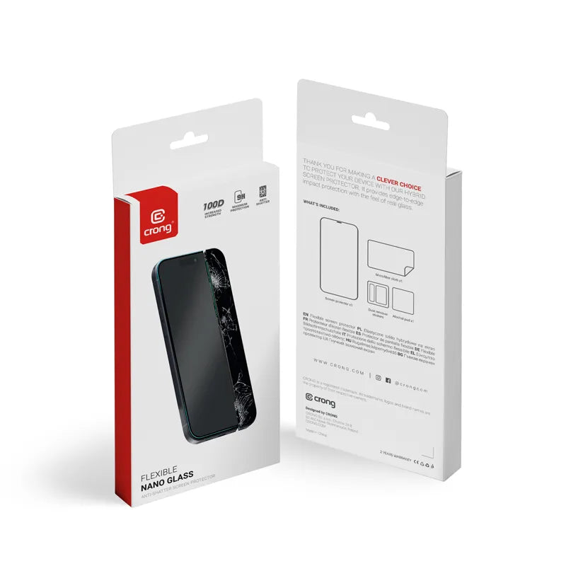 Crong Nano Glass - Nedūžtantis hibridinis stiklas iPhone 15 Pro Max