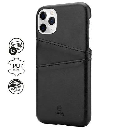 Crong Neat Cover – iPhone 11 Pro dėklas su kišenėlėmis (juodas)