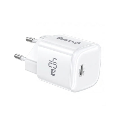 Crong NEO GaN įkroviklis - 40W USB-C PD įkroviklis su AVS (baltas)