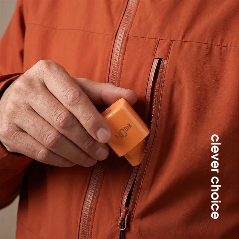 Crong NEO GaN įkroviklis - 40W USB-C PD įkroviklis su AVS (oranžinis)