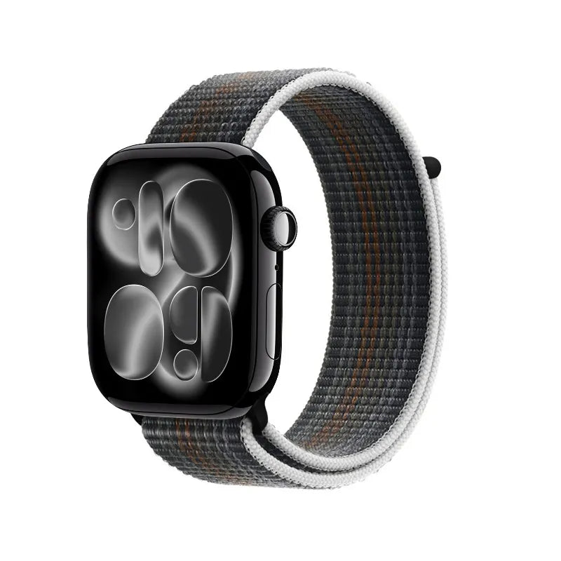 Crong Nylon - Sportinė apyrankė, skirta Apple Watch 38/40/41/42 mm (Midnight Run)