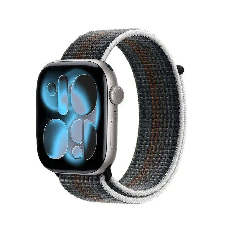 Crong Nylon - Sportinė apyrankė, skirta Apple Watch 38/40/41/42 mm (Midnight Run)