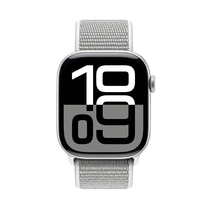 Crong Nylon - Sportinė apyrankė, skirta Apple Watch 38/40/41/42 mm (sidabro pilka)
