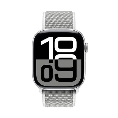 Crong Nylon - Sportinė apyrankė, skirta Apple Watch 38/40/41/42 mm (sidabro pilka)