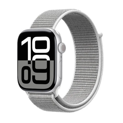 Crong Nylon - Sportinė apyrankė, skirta Apple Watch 38/40/41/42 mm (sidabro pilka)