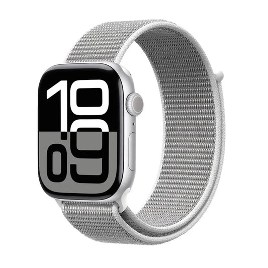 Crong Nylon - Sportinė apyrankė, skirta Apple Watch 38/40/41/42 mm (sidabro pilka)