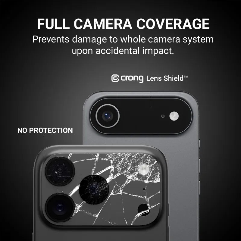 Crong Objektyvo apsauga – stiklas, skirtas iPhone 17 Pro Max kamerai ir objektyvui