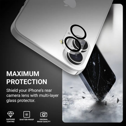 Crong Objektyvo apsauginis stiklas – iPhone 16 / iPhone 16 Plus kamerai ir objektyvui