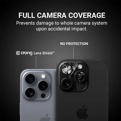 Crong Objektyvo apsauginis stiklas – iPhone 16 / iPhone 16 Plus kamerai ir objektyvui