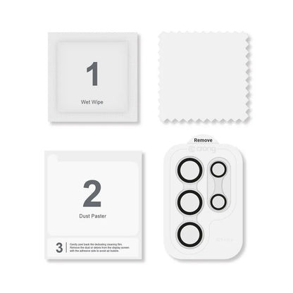 Crong objektyvo žiedas – Grūdintas stiklas, skirtas Samsung Galaxy S24 Ultra kameros objektyvui (skaidrus)