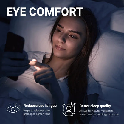 Crong OptiRed Glass – grūdintas stiklas su mėlynos šviesos filtru, skirtas iPhone 17 Pro