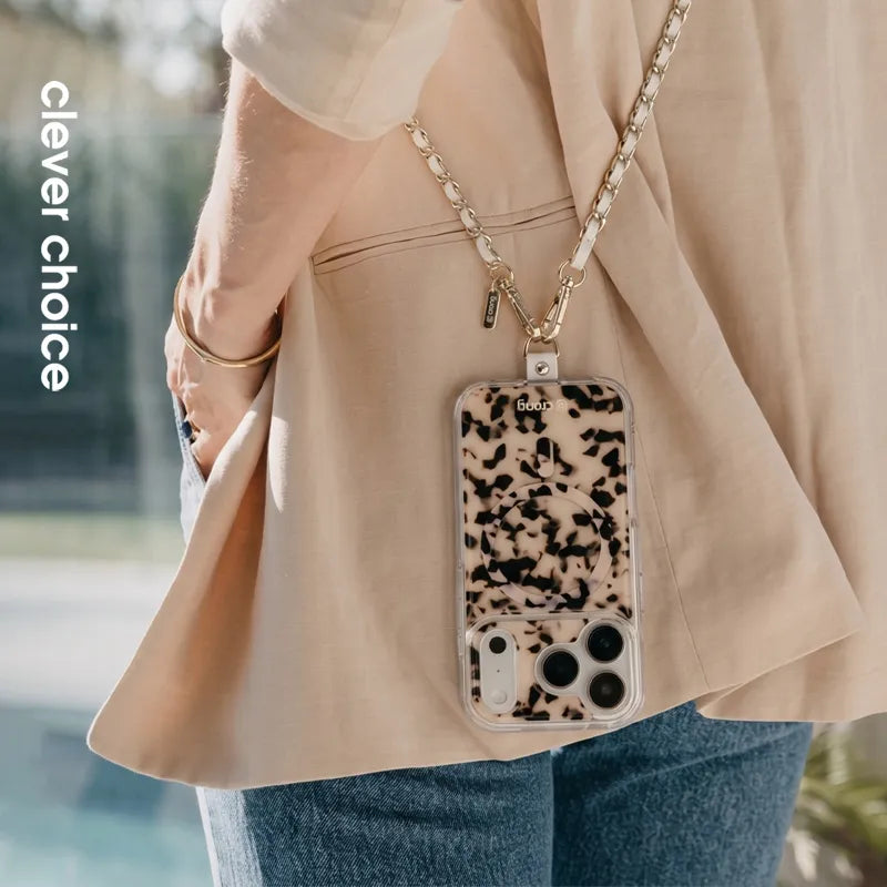 Crong Phone Crossbody – Telefono pakabinamas dėklas (White Twist)