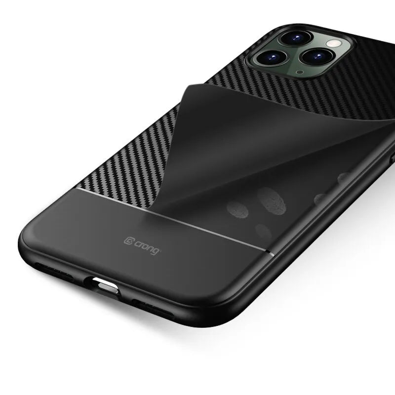 Crong Prestige anglies dangtelis - iPhone 11 Pro Max dėklas (juodas)