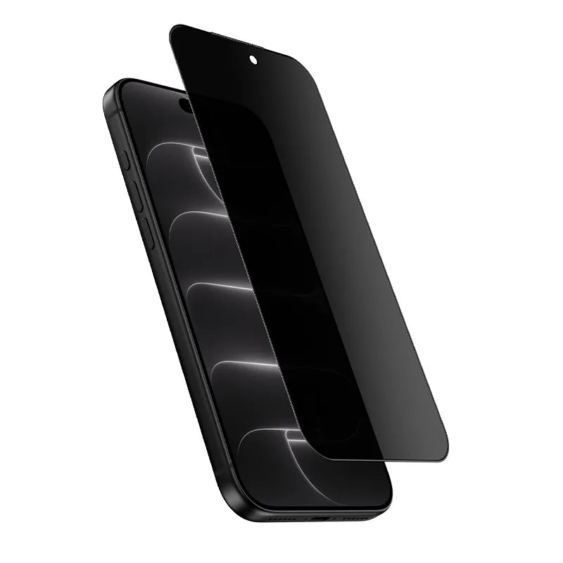 Crong Privacy 3D Armour Glass – grūdinto stiklo ekrano apsauga su privatumo filtru, skirta iPhone 18 Pro Max