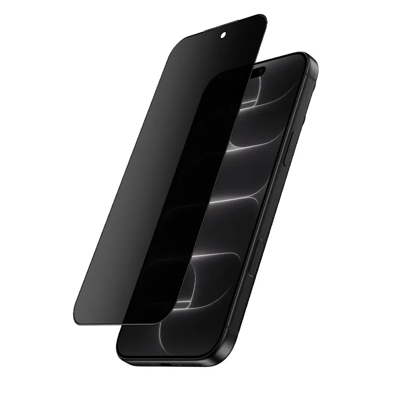 Crong Privacy 3D Armour Glass – grūdinto stiklo ekrano apsauga su privatumo filtru, skirta iPhone 18 Pro Max