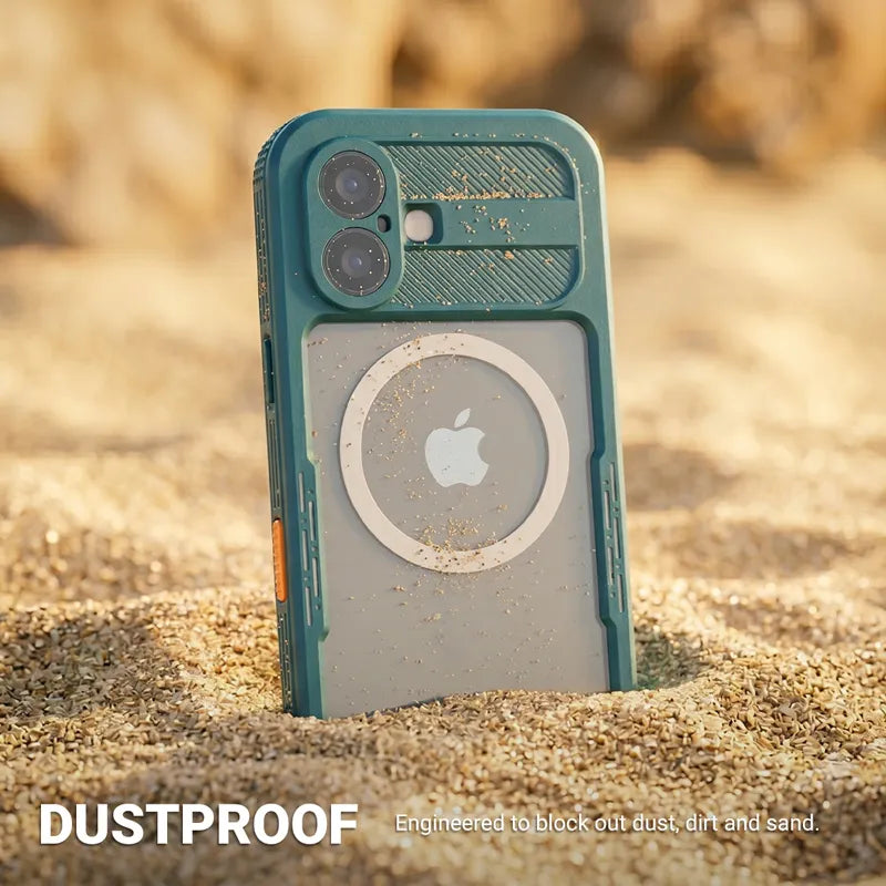 Crong Seal Cover – IP68 atsparus vandeniui dėklas, skirtas iPhone 16 Pro (juodas)